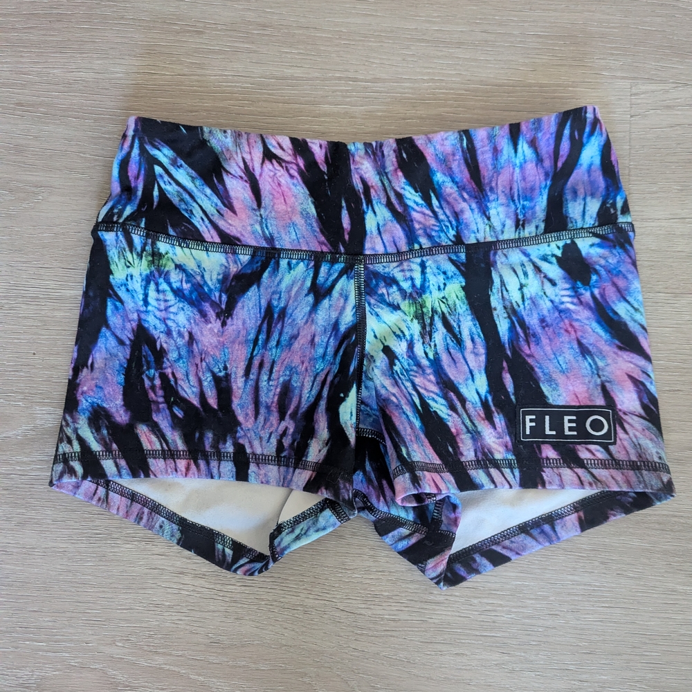 Fleo Women's Blue and Pink Athletic Shorts
